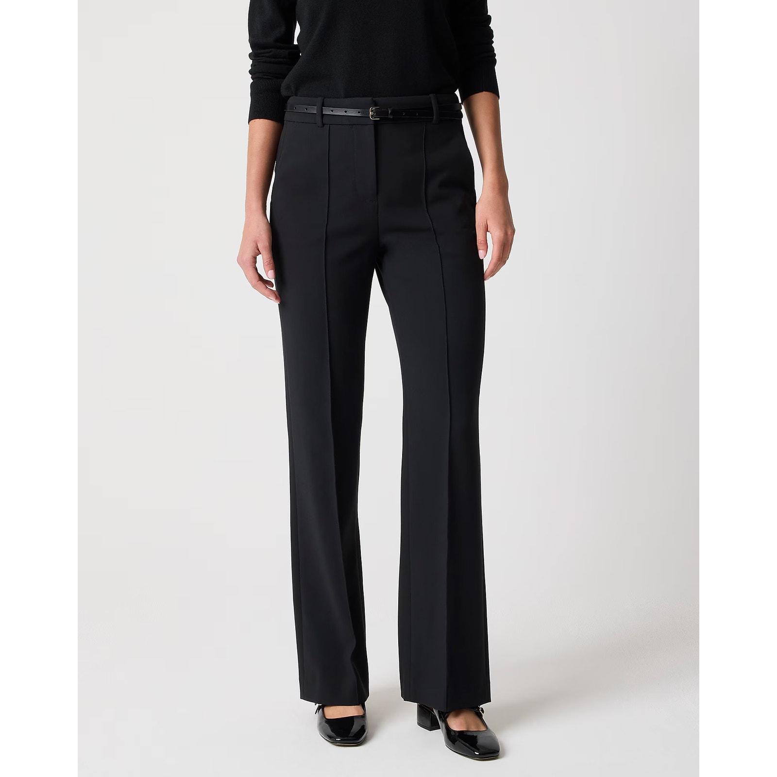 Nwt J.Crew Factory Tall Refined Pintuck Dress Trouser Pant Black Size 8 Tall